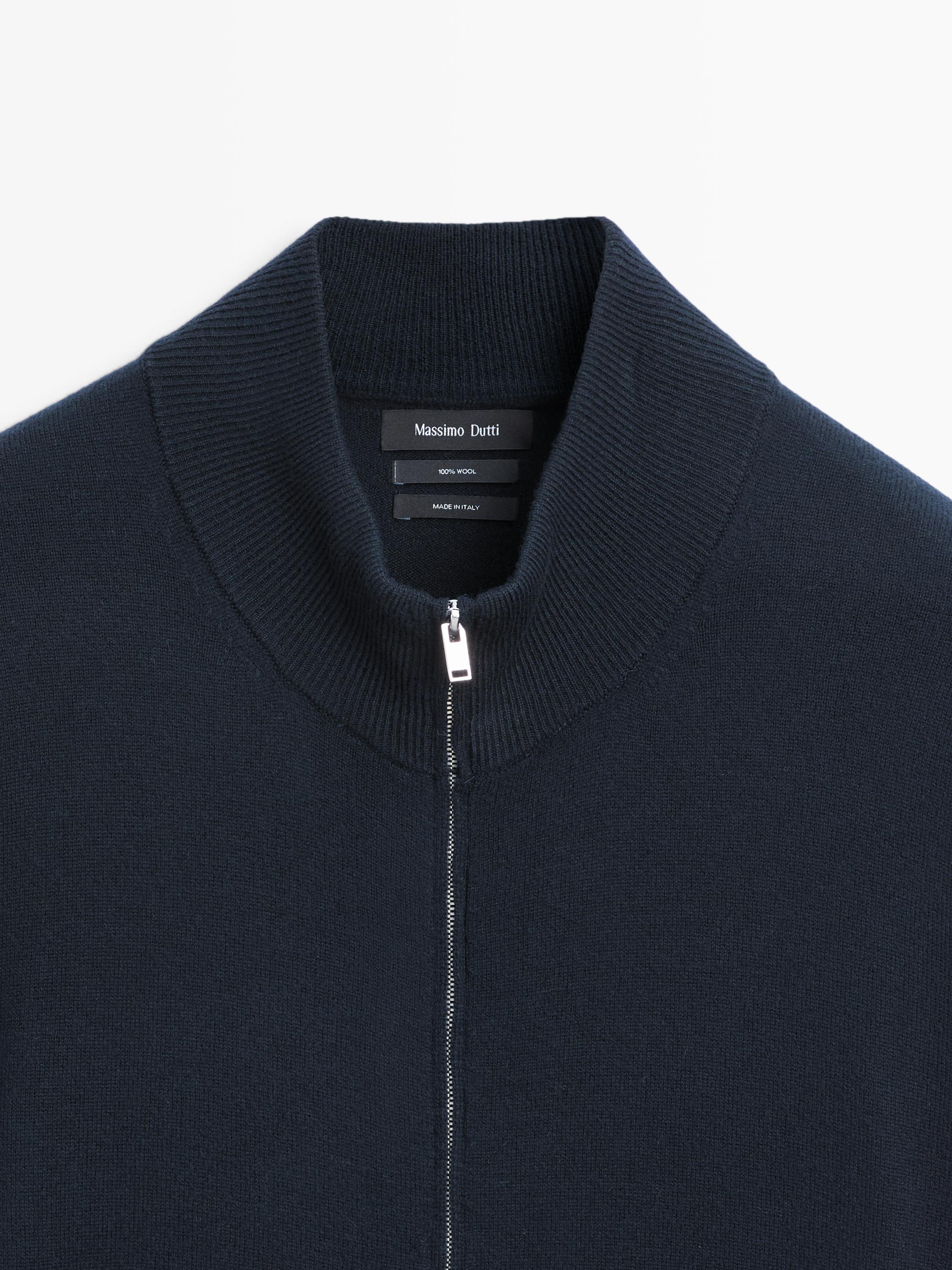 Cardigan 100 % laine à fermeture Éclair